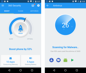 Test 360 Mobile Security 360 Security 4.2 pour Android (173516) | AV-TEST